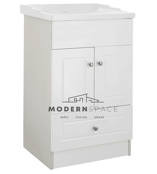 Mueble Vanitorio 50x40 Cm Cajon Bajo Blanco mas cubierta