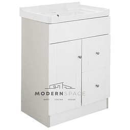 Mueble Vanitorio 60x40Cm lacado Blanco , Completo