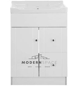 Mueble Vanitorio 60x40Cm lacado Blanco mas Cubierta