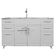Kit Mueble Lavaplatos 150x50 Cm Con Griferia Color Blanco