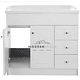 Mueble Vanitorio 120x47cm Termolaminado Blanco , Completo