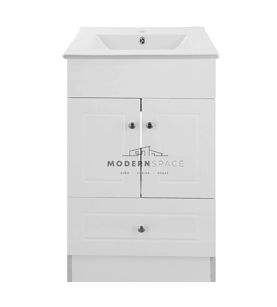 Mueble Vanitorio 50x40 Cm Cajon Bajo Blanco mas cubierta