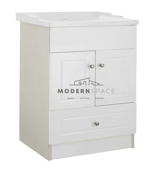 Mueble Vanitorio 60x47 Cm 3 Cajones Blanco, Completo