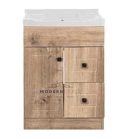 Mueble Vanitorio 60x40Cm lacado Cafe mas Cubierta