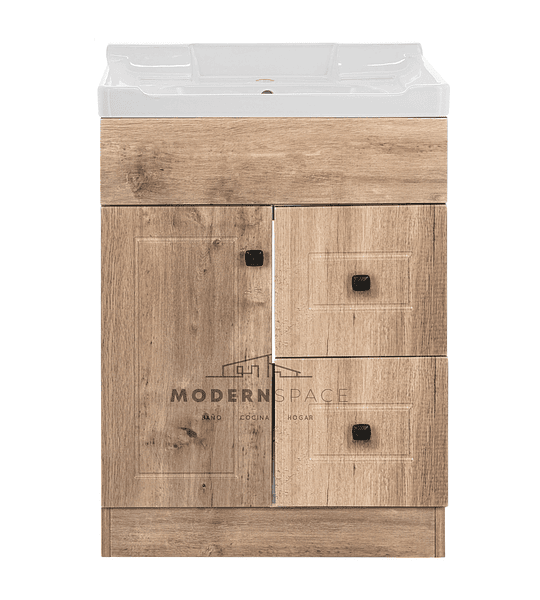 Mueble Vanitorio 60x40Cm lacado Cafe mas Cubierta