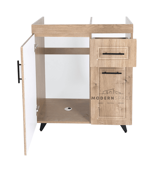 Mueble Lavaplatos Lacado 78X48,5X90cm Blanco o  Café  