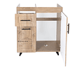 Mueble Lavaplatos Lacado 78X48,5X90cm Blanco o  Café  