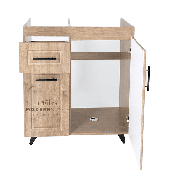 Mueble Lavaplatos Lacado 78X48,5X90cm Blanco o  Café  