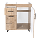 Mueble Lavaplatos Lacado 78X48,5X90cm Blanco o  Café  