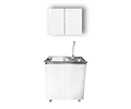 Mueble Lavaplatos 80x50 Cm Blanco Con Mueble Mural D/i