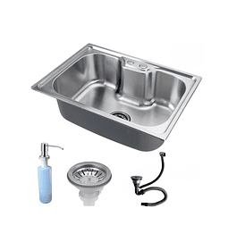 Lavaplatos 50x40 Cm Estilo Riñon Sobre Cubierta + Dispensador 