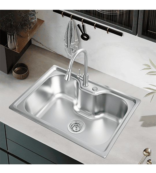 Lavaplatos 50x40 Cm Estilo Riñon Sobre Cubierta + Dispensador 