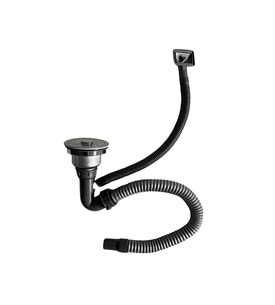 Lavaplatos 50x40 Cm Negro Estilo Riñon + Dispensador