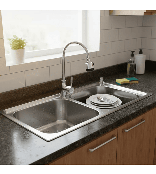 Lavaplatos 78x43cm Para Embutir Sobre Cubierta 