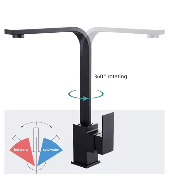Lavaplatos 78x46 Cm Negro + Accesorios Y Llave Monomando