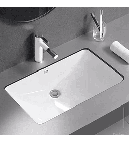 Lavamanos Bajo Cubierta 52x37 Cm Rectangular Color Blanco