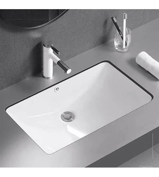 Lavamanos Bajo Cubierta 52x37 Cm Rectangular Color Blanco