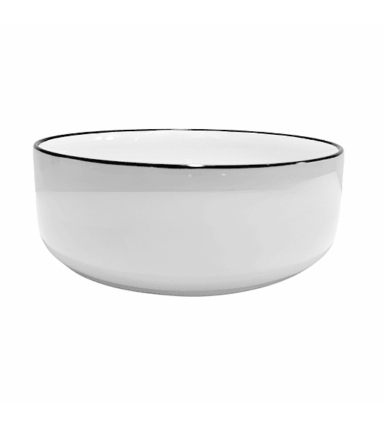 Lavamanos Sobreponer Blanco 36x36 Cm, Elegante Borde Negro