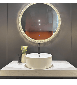 Lavamanos 35x35 Cm Sobreponer Redondo Blanco