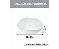 Lavamanos Sobrepuesto Blanco De 42.5 X 42.5 Cm Loza