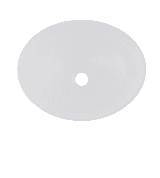 Lavamanos Sobreponer Ovalado 41 X 34 Cm Blanco