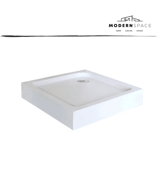 Shower Door 80x80 Cm Con Receptaculo Vidrio Templado Negro