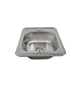Lavaplatos 38x38 Cm Sobre Cubierta, Acero Inoxidable 