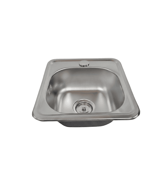 Lavaplatos 38x38 Cm Sobre Cubierta, Acero Inoxidable 