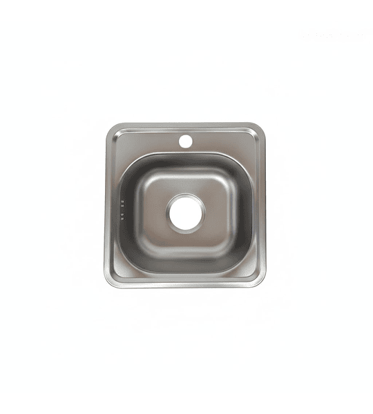 Lavaplatos 38x38 Cm Sobre Cubierta, Acero Inoxidable 