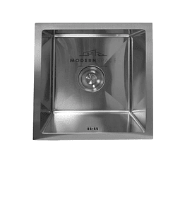 Lavaplatos 43x39 cm De Acero Inoxidable Bajo Cubierta O Embutir