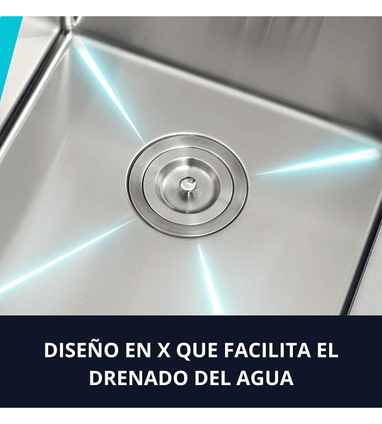 Lavaplatos 49x39 Deluxe Plateado, Bajo O Sobre Cubierta 2mm