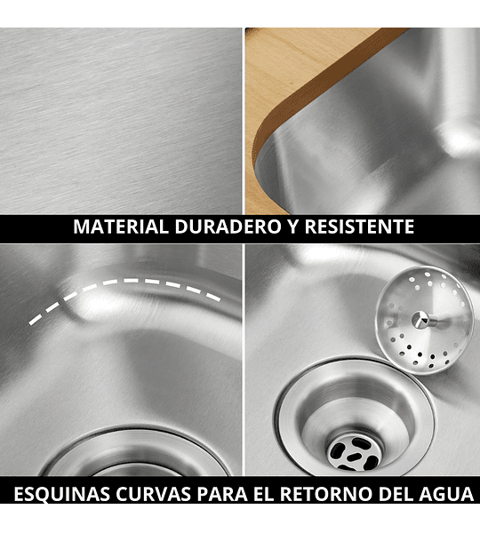 Lavaplatos 49x39 Cm Bajo Cubierta Acero Inoxidable / Ms