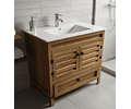 Mueble Vanitorio Rustico 80x47cm para Baño con Loza y Grifería 