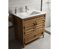Mueble Vanitorio Rustico 70x47cm para Baño con Loza y Grifería 