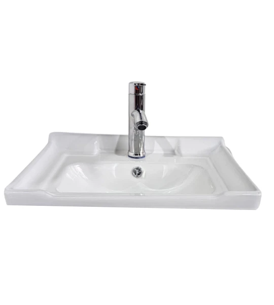 Vanitorio Mdf 50x40 Cm Blanco Con Loza Y Grifería 