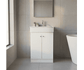 Vanitorio Mdf 50x40 Cm Blanco Con Loza P50. GRIFERIA DE REGALO
