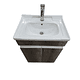 Mueble Vanitorio 50x40 Cm Gris Mdf Lavamanos + Grifería M/s