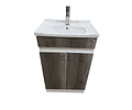 Mueble Vanitorio 50x40 Cm Gris Mdf Lavamanos + Grifería M/s