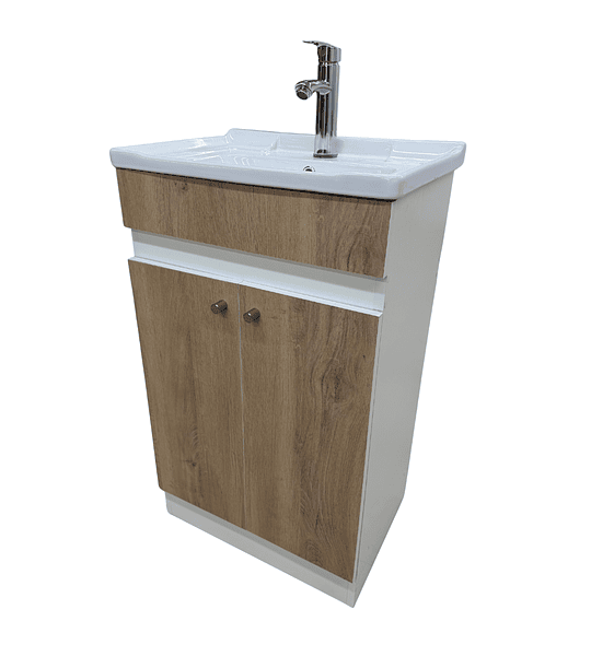 Mueble Vanitorio 50x40 Cm Jerez Mdf Lavamanos + Grifería M/s