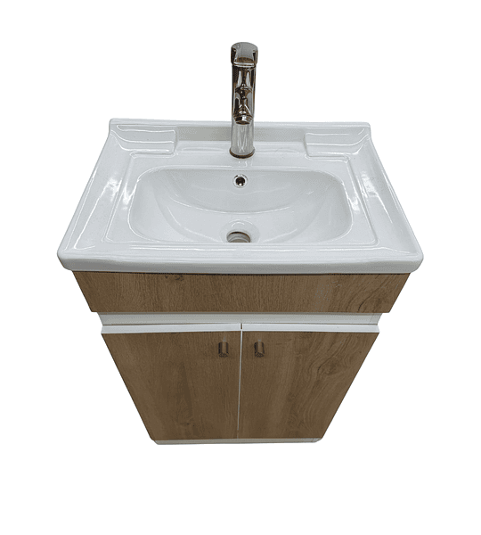 Mueble Vanitorio 50x40 Cm Jerez Mdf Lavamanos + Grifería M/s