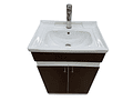Mueble Vanitorio 50x40 Cm Café Mdf Lavamanos + Grifería M/s