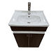 Mueble Vanitorio 50x40 Cm Café Mdf Lavamanos + Grifería M/s