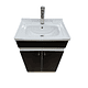 Mueble Vanitorio 50x40 Cm Negro Mdf Lavamanos + Grifería M/s