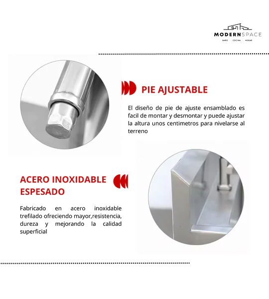 Lava-fondo Acero Inoxidable 50x50