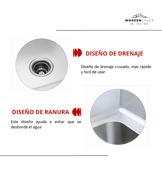 Lava-fondo Acero Inoxidable 50x50