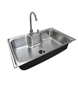 Lavaplatos 70x50 Cm Estilo Riñon Sobre Cubierta + Griferia