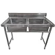 Lavafondo Industrial 120x60 Doble Pozo Acero Inoxidable