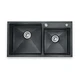 Lavaplatos  68x38 Negro Deluxe Acero Inoxidable