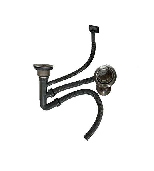 Lavaplatos 68x38 Cm 2.5 Mm Black + Llave Industrial + Dispensador