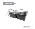 Lavaplatos 78x43 Cm Delux + Llave Extraible + Rejilla + Disp